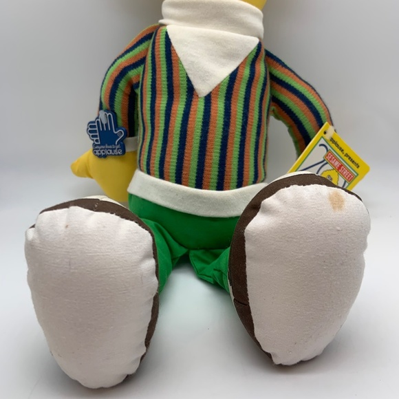 Vintage Sesame Street Bert Jim Henson Retro Muppet Doll Plush w/ Tags - Picture 6 of 16